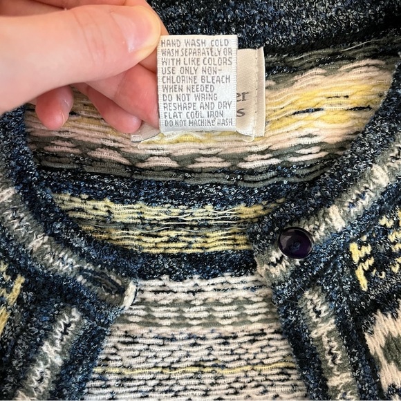Christopher & Banks Knit Fair Isle Nordic Retro Cardigan - Size Medium - Picture 10 of 10